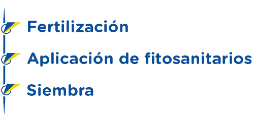 Fertilización, Aplicación de fitosanitarios y siembras aéreas